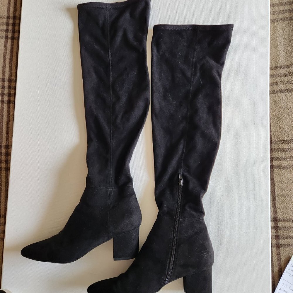 Steve Madden Brinkly Black Boots - Picture 6 of 9